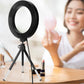 Ring Light 26 cm avec support 210 cm Aluminium  professionnel pour YouTube/Tiktok