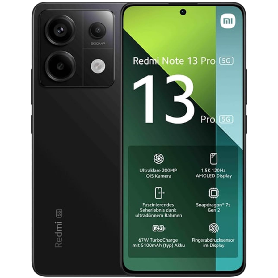 Redmi Note 13 PRO Noir (12Go, 256Go) Mediatek G99-Ultra camera  200MP