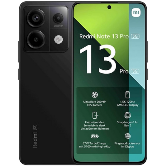 Redmi Note 13 PRO Noir (12Go, 256Go) Mediatek G99-Ultra camera  200MP