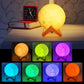 Veilleuse LED impression 3D lune lampe avec support 8 cm/12 cm/15 cm alimenté par batterie 7 couleurs changeantes enfants lune nuit lampe décor à la maison