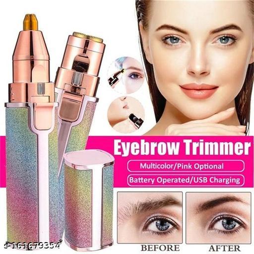 Portable 2 en 1 épilateur électrique tondeuse à sourcils femme corps visage rouge à lèvres forme épilation femmes indolore rasage rasoir