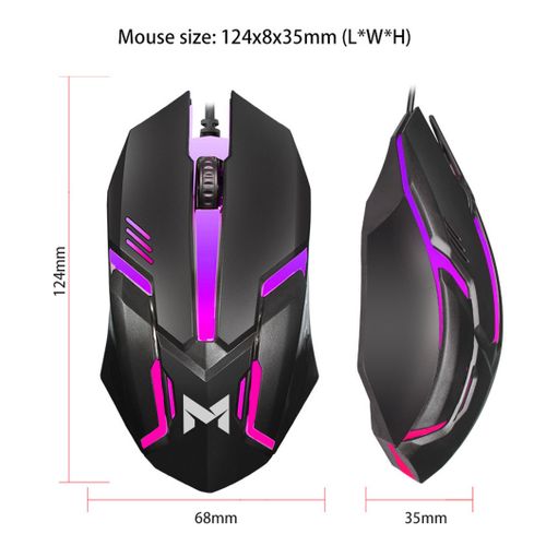 mifoy M10 Souris Filaire Optique USB Effet Lumineuse RGB E-sport pour Ordinateur