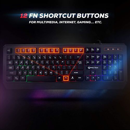 Meetion RGB Clavier Gaming Azerty Semi Mécanique Résistant à l'eau