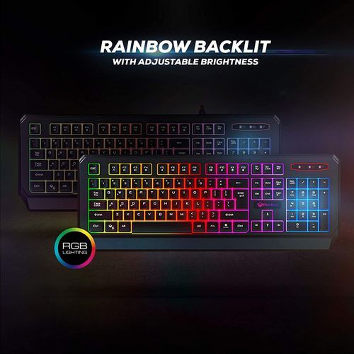 Meetion RGB Clavier Gaming Azerty Semi Mécanique Résistant à l'eau