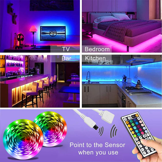 Bande lumineuse LED Bluetooth, USB, RGBIC WS2812b, 20M 30M 5V